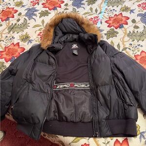 ZeroXposur Black Jacket with Logo Detail